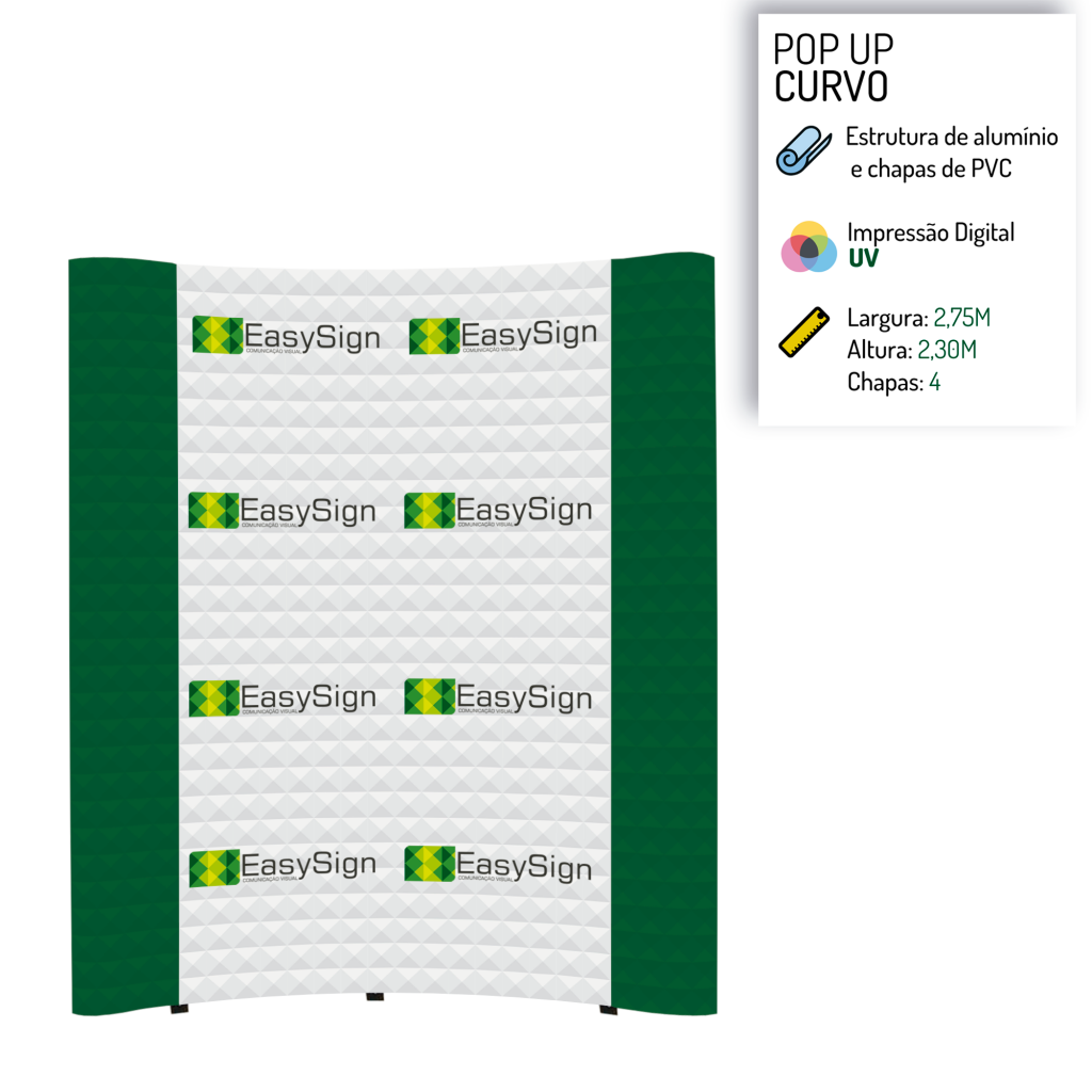 Estrutura para Backdrop/Pop Up Curvo