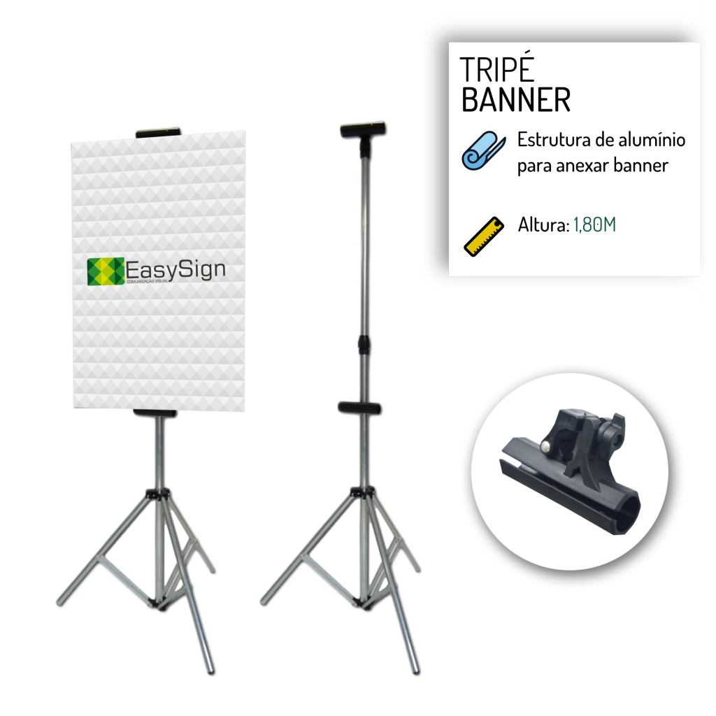 Estrutura Banner Tripé com Garra