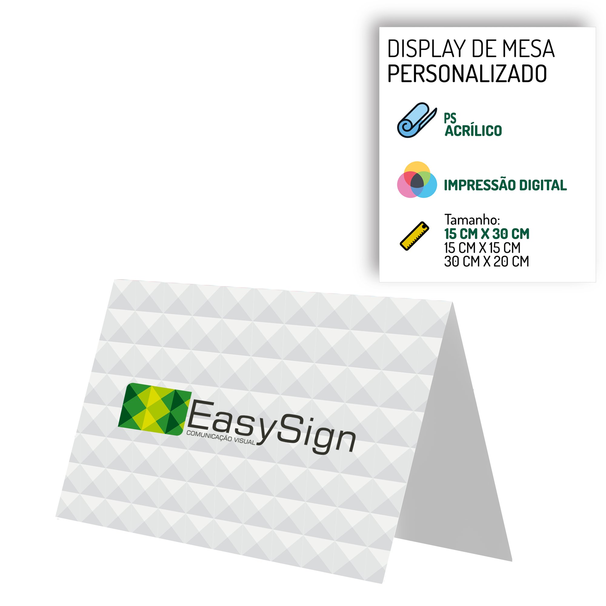 Display de Mesa de qualquer tema