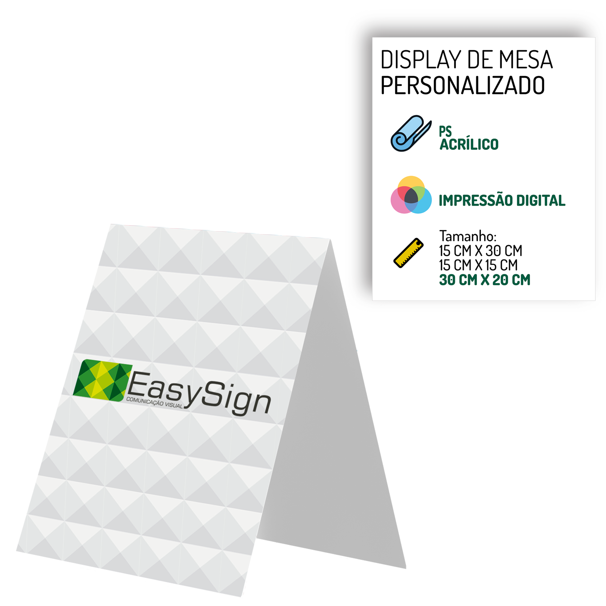 Display de Mesa de qualquer tema