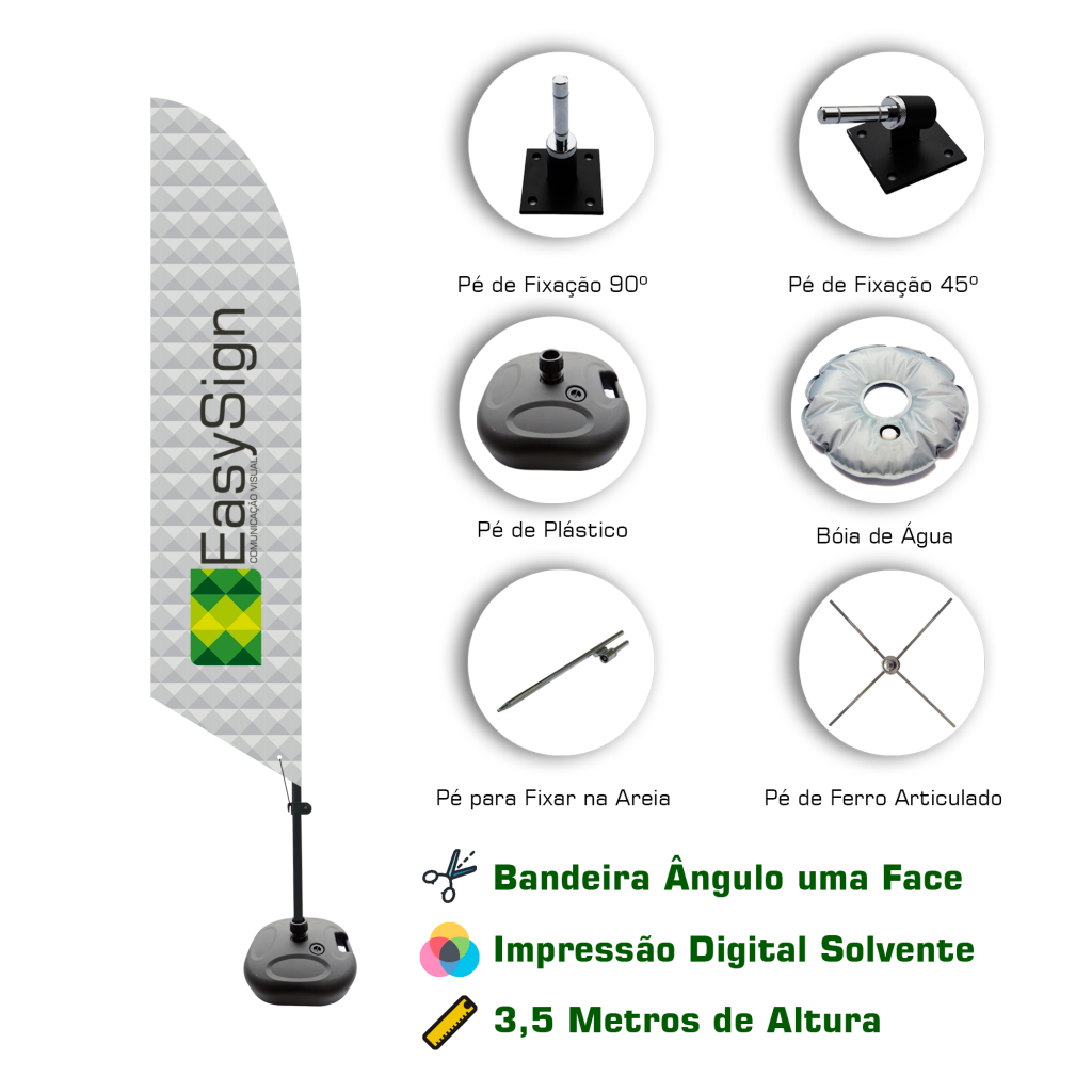 Wind Banner Premium Ângulo 3,00M