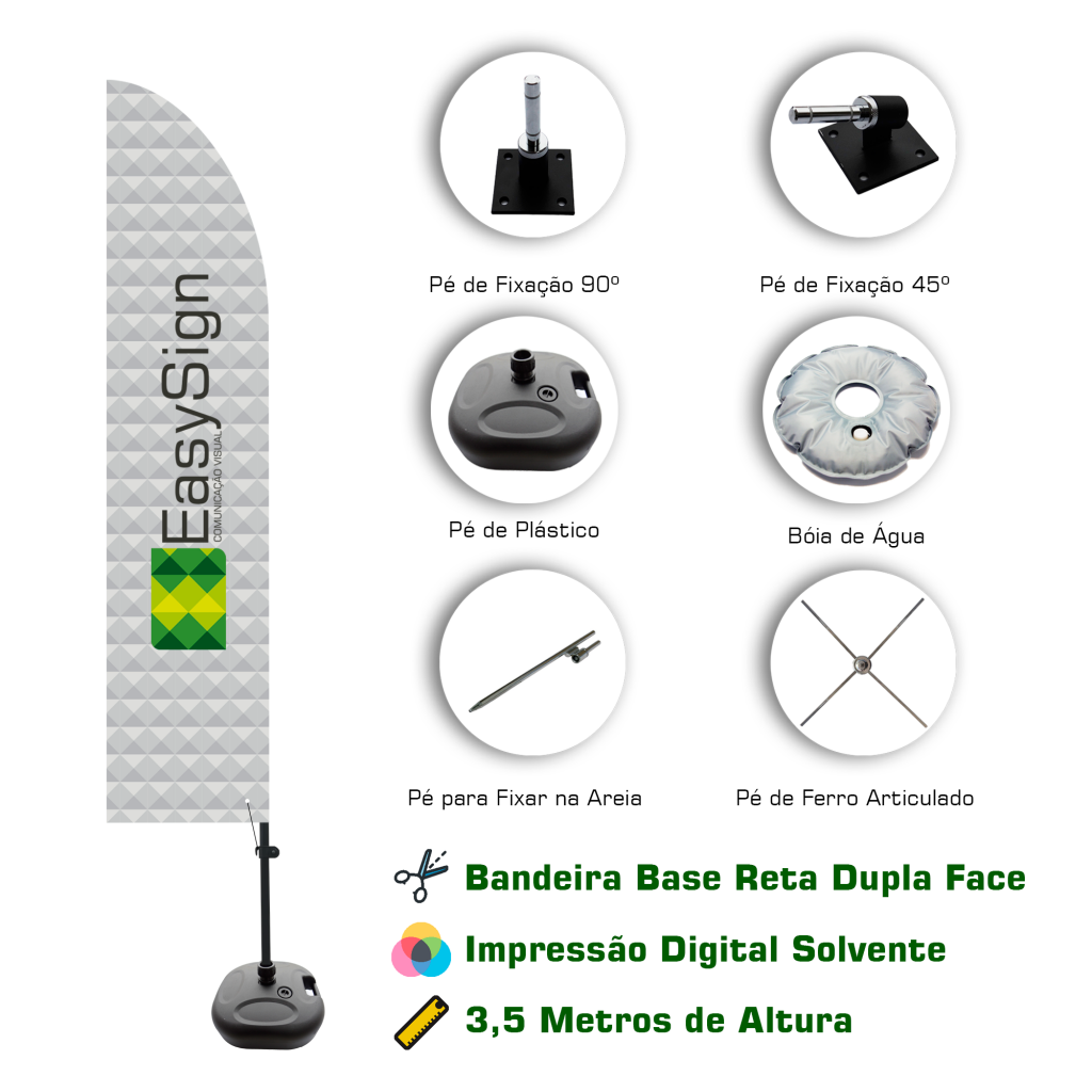 Wind Banner Premium Base Reta 3,00M