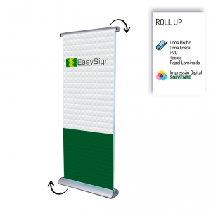 Banner Roll Up Rotatório de Chão