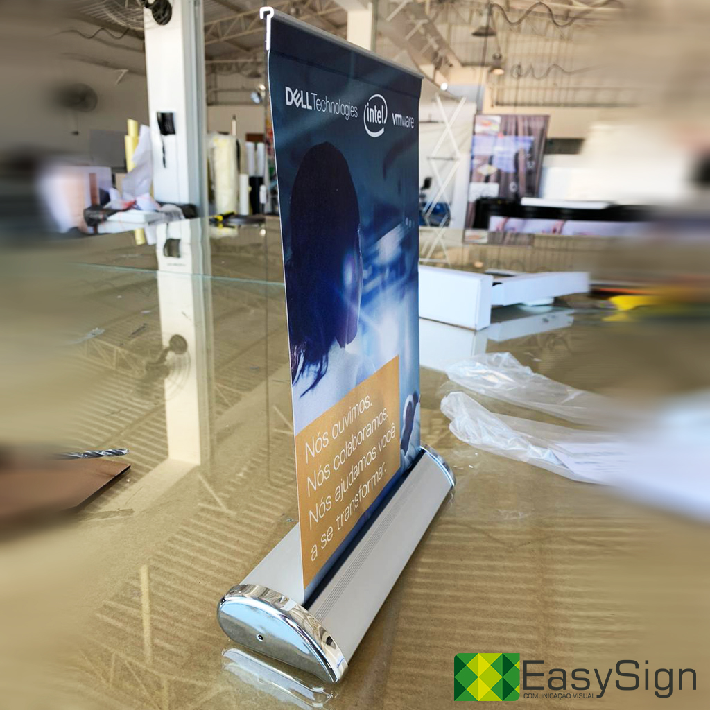 Banner Roll Up Mini de Mesa