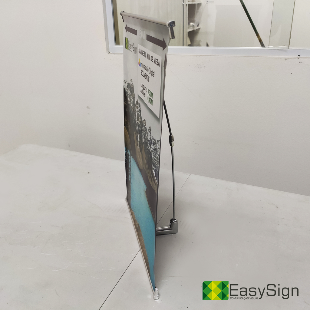 Estrutura Banner L Mini de Mesa