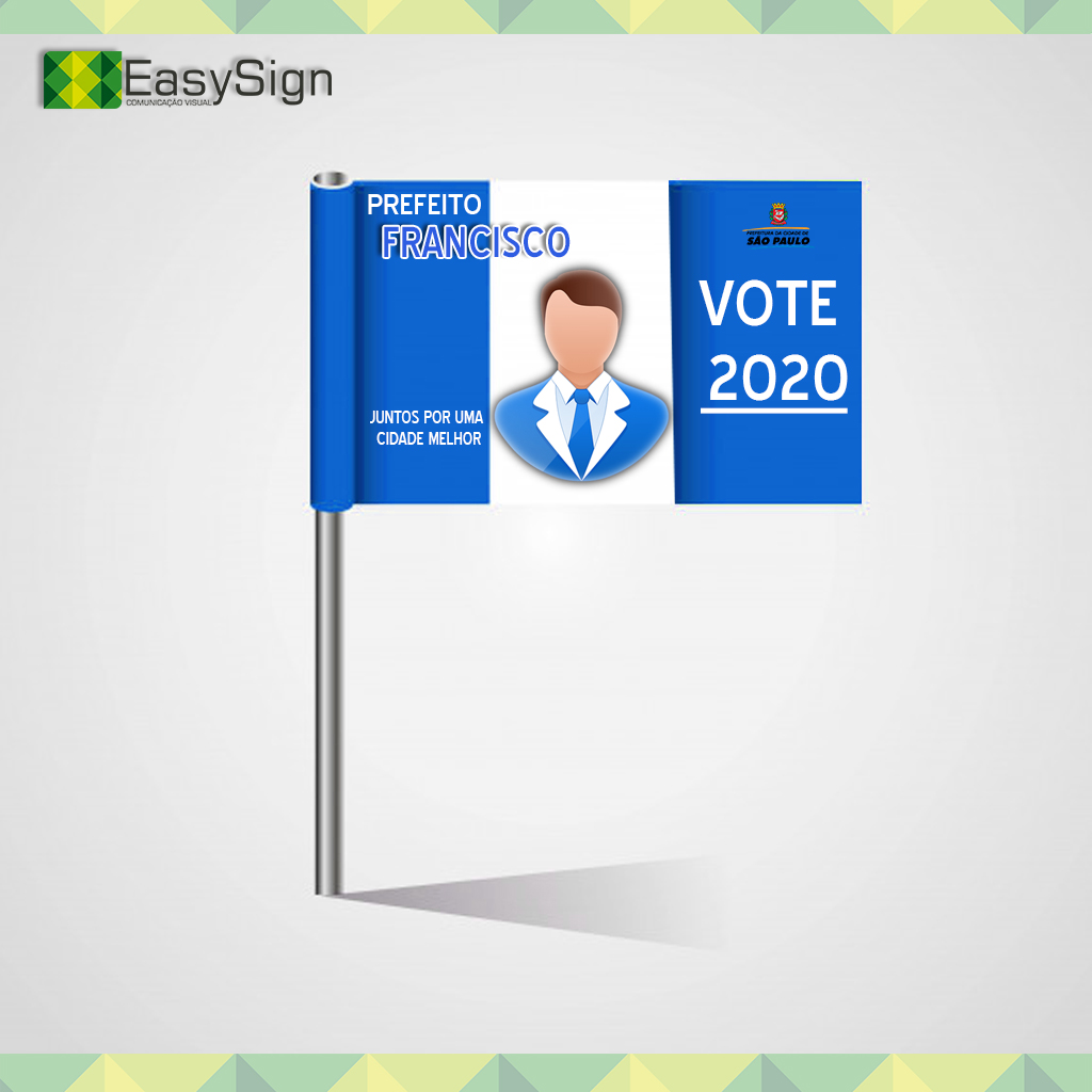 Produto relacionado: Bandeira Eleições 2020 - Fábrica de Bandeiras